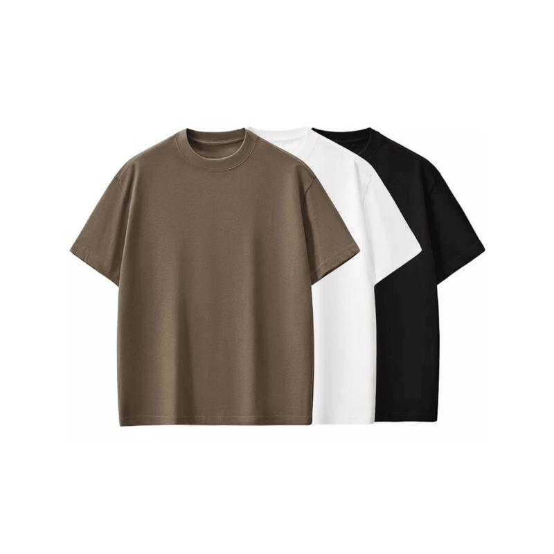 KIT 3 CAMISETA Masculina Oversized Lisa Classica Basica Manga Curta Verão - Pague 1 Leve 3